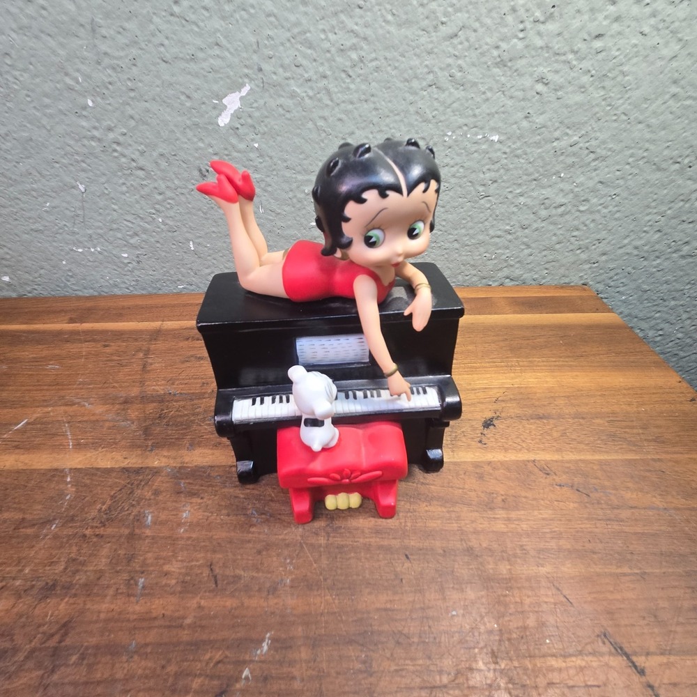 Rare Vintage 1997 Betty Boop w/ Pup San Francisco Music Box Company